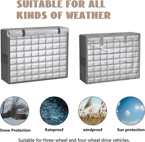 Waterproof Craft Cabinet Cover, Heavy Duty Dustproof Storage Box Cover, Fits 20"W x 6"D x 16"H