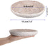 Hipiwe Small Key Basket Bowl for Entryway, 7.6" Round Woven Wicker Basket, Whitewash