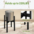 FJO 2Pcs 8 12 Inches Adjustable Plant Stand Indoor - Bamboo Plant Stands, Bamboo Mid Century Modern Plants Stands