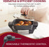 Elite Gourmet EG808 8” x 8" Non-stick Electric Skillet, Dishwasher Safe with Tempered Glass Vented Lid, Black