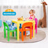 4 Set, ZENY Kids Plastic Table and Chairs Multicolor Play Room Furniture for Reading, Train, Art, Crafts
