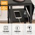 Livofloral C Shaped End Table with Charging Station, Small Side Tables for Couch with Storage Bag, Couch Side Tables