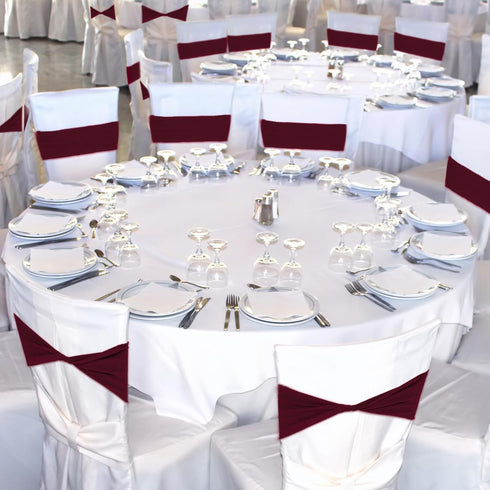 50 Kinlop Pcs Spandex Chair Sashes Bows Chair Bands Slider Sashes for Covers Elastic Bands Ties Without Buckle
