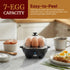 EGC-007B# 7 16-Recipe Elite Gourmet Rapid Egg Cooker, Easy-To-Peel, Hard, Medium, Soft Boiled Eggs, Poacher, Omelet