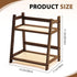 1 2 Countertop Display(Brown,10.2 Inch) Yalikop Pcs Tier Matcha Station Shelf Bamboo Coffee Mug Stand Storage Rack