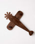 Vinoil Kids Coat Rack Wall Mount, Airplane-Shaped Wooden Wall Coat Hooks for Kids, Cute Walnut Coat Hanger Heavy Duty