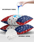 Waterproof Pillow Covers Set of 2 for Couch, Independence Day Decorative Cushion Cases 18x18In, Indoor Outdoor America