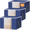 BALEINE 3 Pack Clothes Storage Bags, 24 Gallon Containers with Reinforced Handle, Sturdy Zipper for Blanket, Comforter,