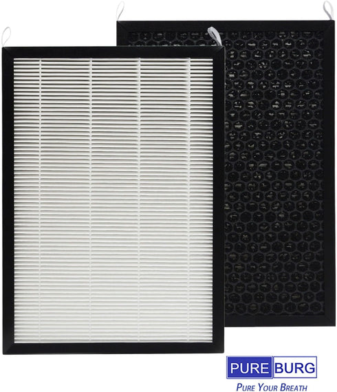 PUREBURG Replacement Filter for Nuwave OxyPure 47001 47002 47003 & 47004 Air Purifiers, 2-Pack H13 True HEPA