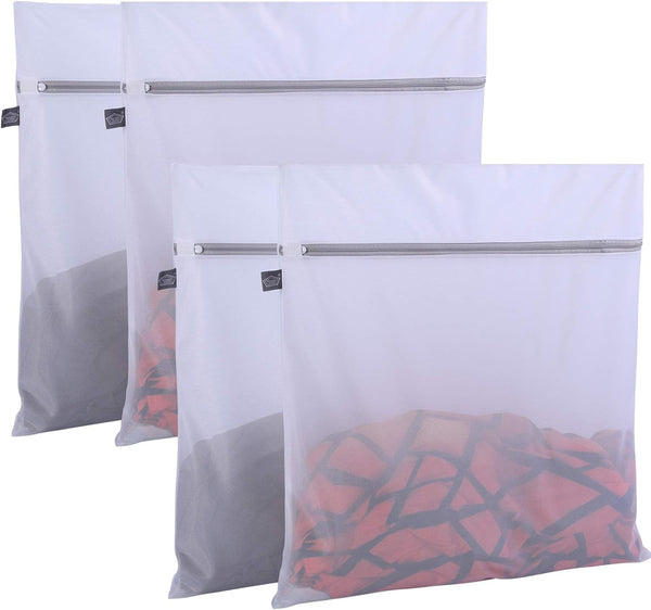 Kimmama Laundry Bag Mesh Wash Bags, Zippered Net Washer Sack for Cleaning and Drying Clothes, Soft Toys