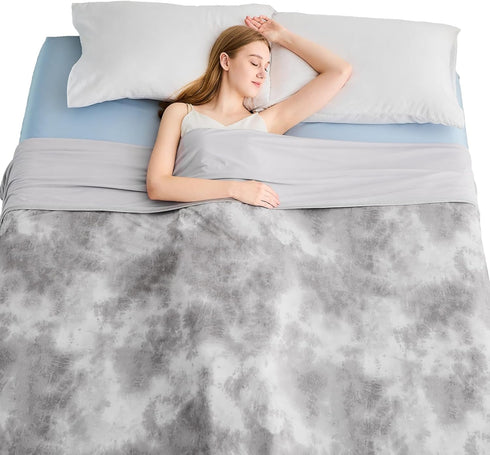 EMME (60"x80"), 0.5 Summer Cooling Blanket Twin Size Q-Max Cooling Blankets for Hot Sleepers, Ice Blanket for Nights