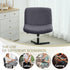 Armless Chair(1PC,Dark Criss Cross Chair Cover Water Resistant Jacquard Vanity Chair Cover Elastic Mid Back Wide Seat