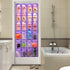 24 Modern Over the Door Shoe Rack Organizer with Clear PVC Pockets, Purple
