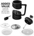 OVENTE 34 Ounce French Press Coffee Maker, Heat Resistant Borosilicate Glass, Black FPW34B