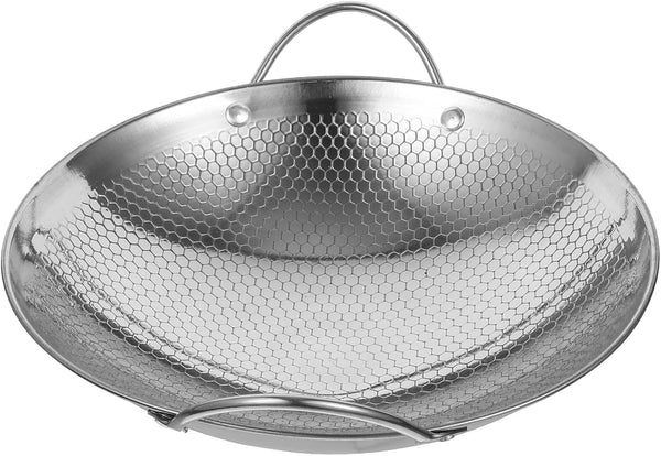 Hemoton Honeycomb Pot, Stainless Steel Paella Pan, Mini Korean Noodle Pot, Stir Fry Pans for Outdoor Cooking