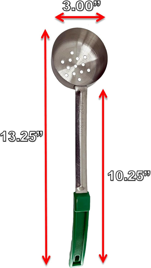 Stainless Steel Portion Control Serving Spoons Combo Packs, 2oz, 3oz, 4oz Perforated