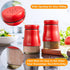 Bivvclaz Red Salt and Pepper Shakers Set, 5 oz Dispenser with Glass Bottom, Cute Kitchen Decor and Accessories