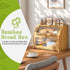 Countertop BMOSU Farmhouse Bread Box for Kitchen Bread box Double Layer Bamboo Wooden Extra Large Capacity Bin Kitchen