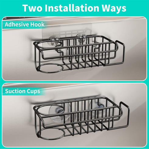 4 1 SUS304 HapiRm in Kitchen Organizers and Storage, Stainless Steel Brush Holder + Dish Cloth Hanger + Soap Rack +