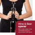 Zyliss Stainless Corkscrew & Bottle Opener - Wine Corkscrew & Beer Bottle Opener with Rubber Handles