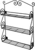 FitWell Scroll Wall Mount Spice Rack, 3-Tier, Traditional Spice Rack Cabinet & Kitchen, Beauty & Nail Polish Organizer for Bathroom, Scroll Wall-Mounted (Black) by FitWell Home Products