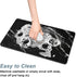 Coffee Mat, 12"x19" Marble Style Bar Mat for Coffee Station Accessories, Absorbent Dish Drying Mat for Kitchen Counter