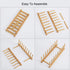 HBlife 2pcs Bamboo Dish Plate Bowl Cup Book Pot Lid Drying Rack Stand Organizer for Kitchen