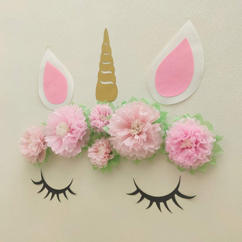 Pinks Flowers Decoration (Assorted 11''-7''), 6 pcs Artificial Tissue Paper Peony for Baby Girl Birthday