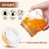 6-Pack 17oz Set ComSaf Short Glass Jars for Drawers, Small Airtight Food Canisters for Spices, Nuts & Kids Snacks, Pint