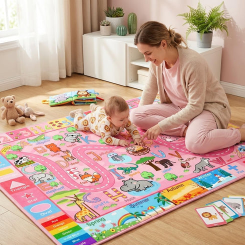 2.5x4 ft ABC Rug for Kids Room Nursery Classroom Rug, Kids Rugs for Playroom Bedroom, Boys Girls Non-Slip Educational