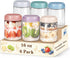 SECLENT 6 Pack Overnight Oats Containers with Lids, 16oz Wide Mouth Mason Jars,