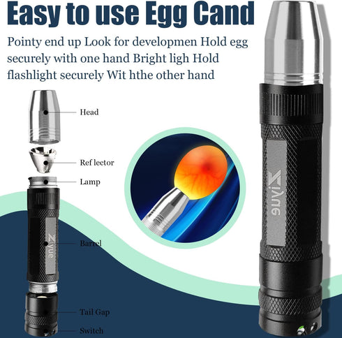 2026 Egg Candlers for Chicken Eggs, New Egg Candling Light Tester Lamp Egg Checker Incubator for All Chickens Ducks