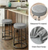 Set 4, 12-15 Inch FUANGUI Bar Stool Covers Round of Waterproof PU Seat Covers With Elastic Bands, Chair Covers Washable