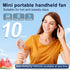 Mini Handheld Fan, Small Personal Fan with 3 Speeds, Portable Battery Operated Fans, USB Rechargeable Makeup Fan (Pink)