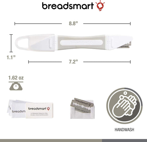 Bread Lame, Bread Scoring Tool, Set of 10 Stainless Steel Blades, Bakers Dough Scorer for Sourdough Baking