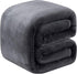 Fleece Blanket Queen Size for All Season 350GSM - Premium Lightweight Anti-Static Throw for Queen/Full Size Bed, Dark