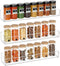 NIUBEE Wall Mounted Spice Rack Organizer, 3 Pack Clear Acrylic Shelf Storage Holder for Kitchen Pantry