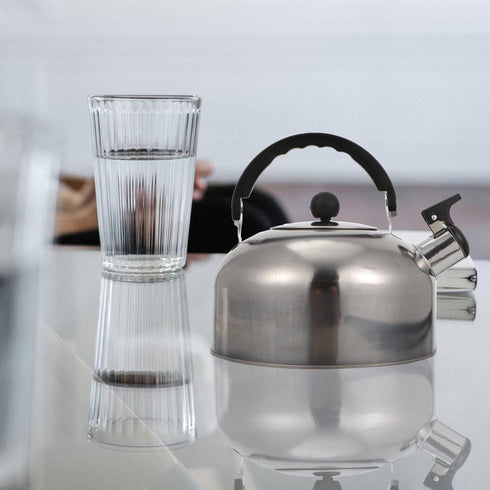 ABOOFAN Whistling Tea Kettle - Stainless Steel 2L Teapot for Stovetop Hot Water, Fast Boil Silver Kettle