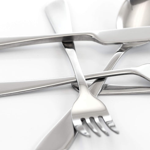 MegaChef Gibbous 20 Piece Stainless Steel Flatware Utensil Set for 4 in Silver