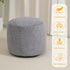 Homlazeezy 20 15 Inch Round Stuffed Pouf Ottoman for Foot Rest, Faux Fur Poufs with Foam Chunk Filling, Storage Ottoman