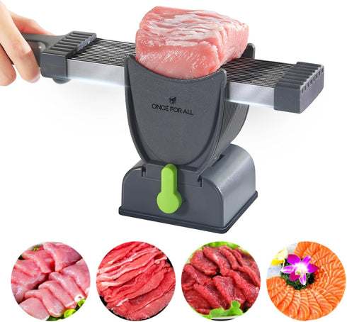 ONCE FOR ALL Meat Slicer Cleaver Kitchen Knife Set for Meat Slicing, Manual Fresh Meat Cutter for Home Cooking