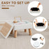 Storage Ottoman, Small Foot Stool Ottoman with Storage, Teddy Velvet Foot Rest with Wood Legs, Footstool for Living