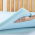 Best Price Mattress 1.5 Inch Ventilated Memory Foam Mattress Topper, Cooling Gel Infusion, Queen Blue