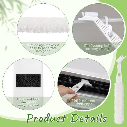 Air Conditioner Fin Comb Cleaner Kit, Quick Cleaning Brush with 5 Replaceable Brush Clothes