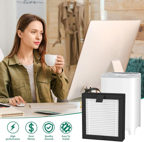 3-Pack SY901 True HEPA Replacement Filter Compatible with Muliap SY901 Purifier, 3-in-1 Filtration Filter