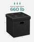 15 Inches Grommet 660 lb, ULSF30B SONGMICS Mazie Collection - Ottoman with Storage, Footstool, Storage Ottoman