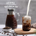 Cold Brew Iced Coffee Maker 34oz, BPA-Free Glass Pitcher with Removable Double Mesh 304 Stainless Steel Filter