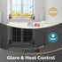 DOWELL Blackout Window Film, 100% Light Blocking Static Cling for Glass, Heat Control Removable Window Tint.