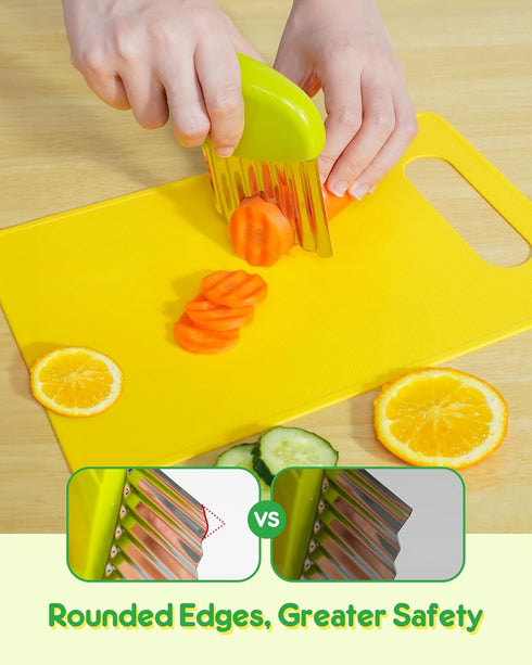 Kids Kitchen Knife Set, 11 Pieces Montessori Tools for Toddlers' Real Cooking, Includes Plastic & Wood Knives