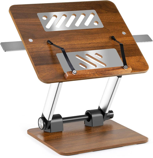 STS SELECTED Book Stand for Reading,Book Holder with Metal Clips Cookbook Stand Hands-Free Button